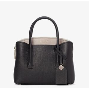 Kate Spade Margaux Black Taupe Leather Tote Handbag GS